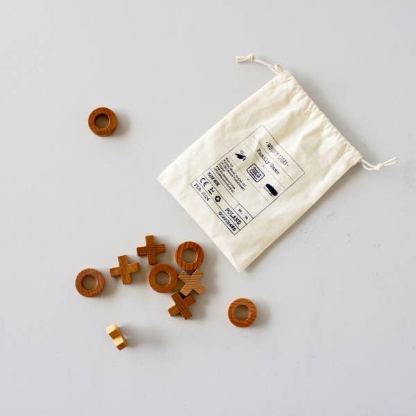Wood Tic Tac Toe in a Bag by Wooden Story
