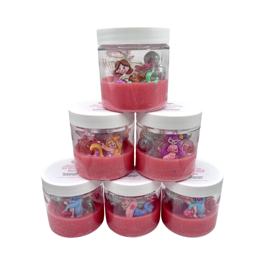 Custom Mermaid Play Dough Favors for Birthday Party Goodie Bags