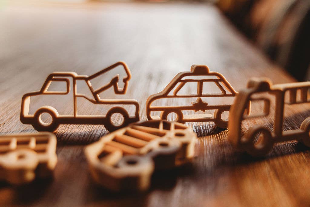 Service Vehicle Eco Cutter™ Play Doh or Cookie Dough Cutter Set