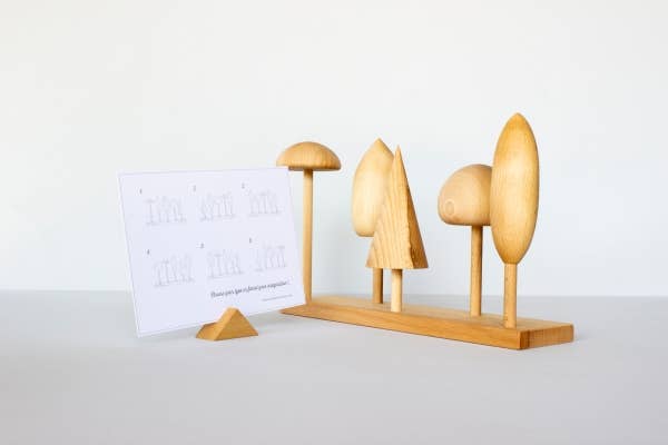 Wooden Stacking Toy Tree Crowns by Wooden Story