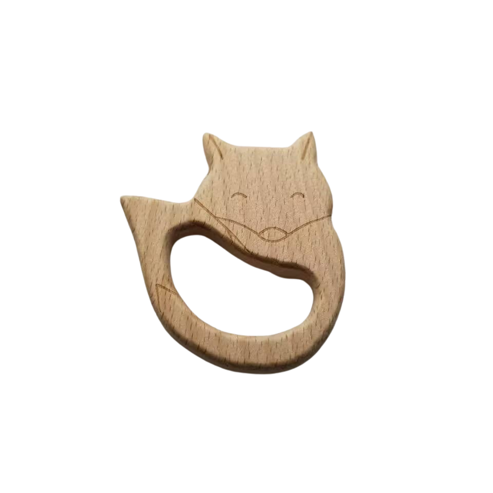 Wood Fox Teether Toy