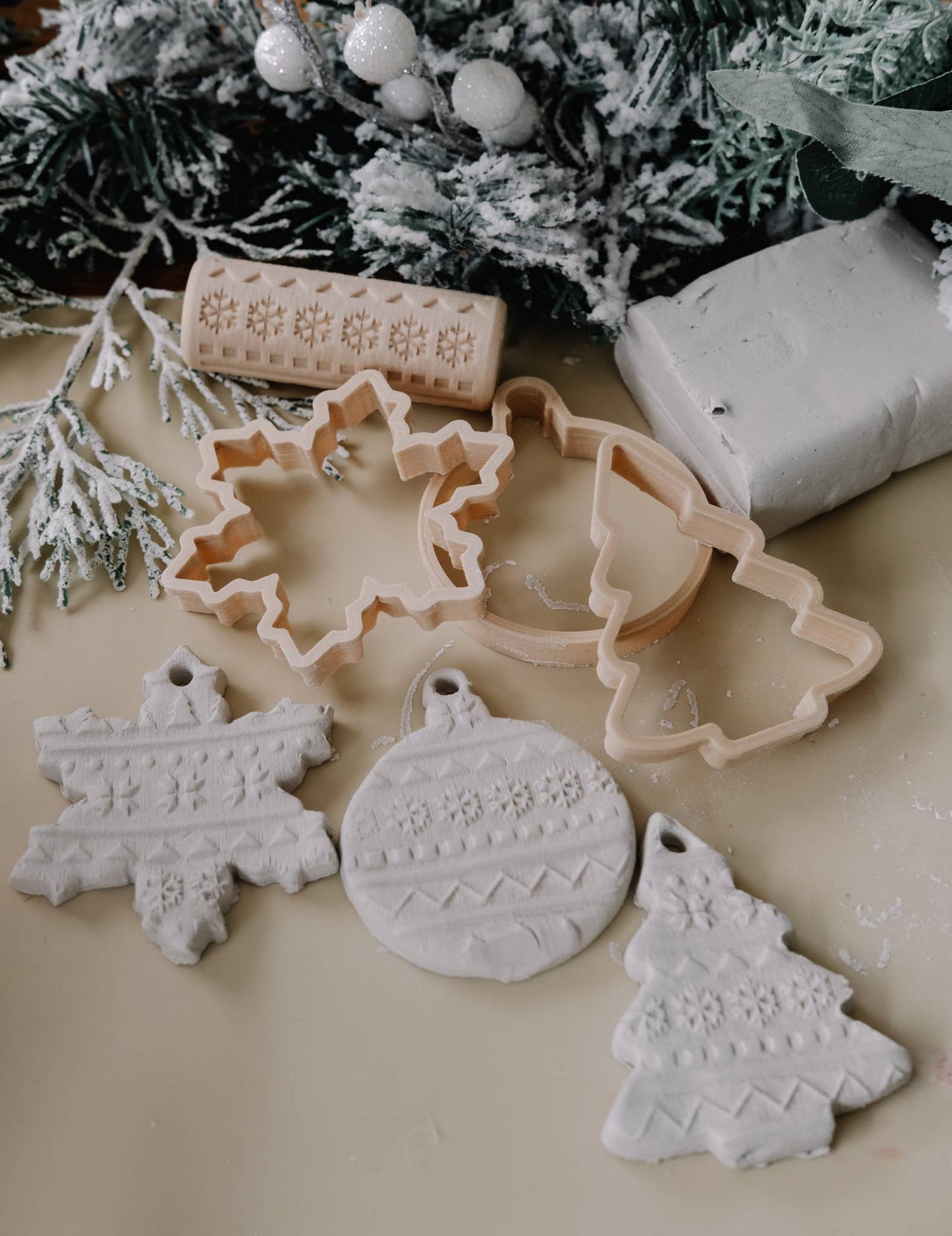 Christmas Ornament Eco Cutter™ Play Doh or Cookie Dough Cutter Set