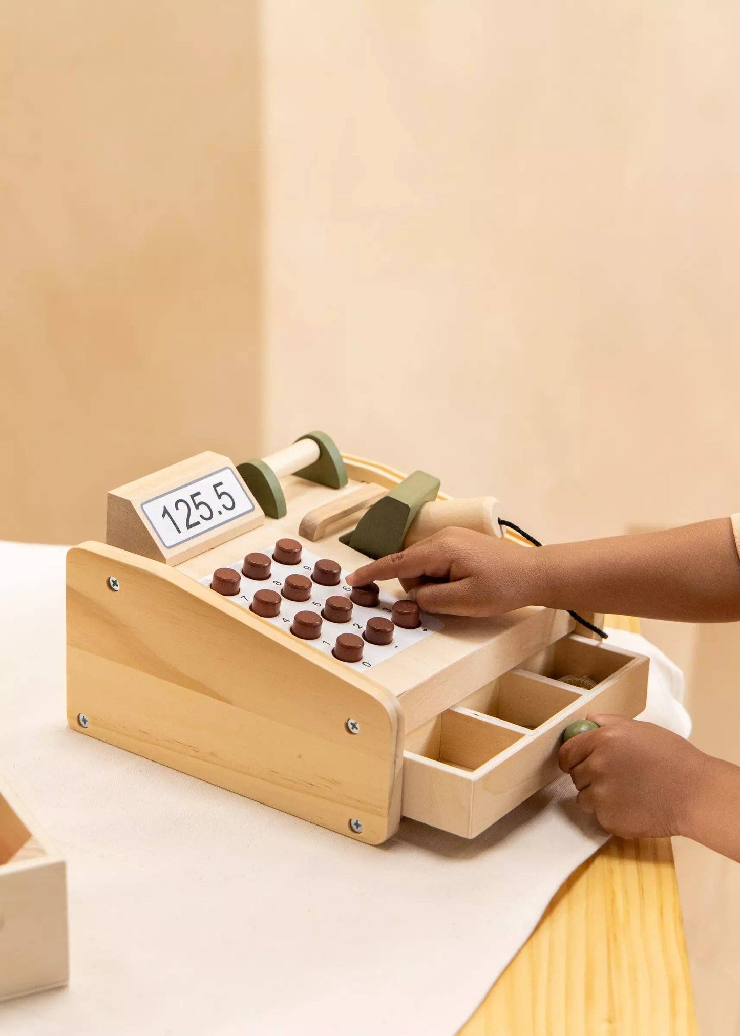 Coco Village Wooden Cash Register Play Toy