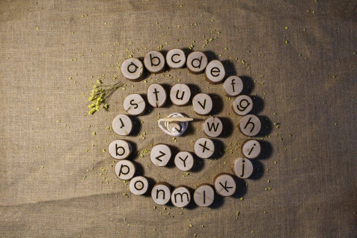 Large Double Sided Alphabet Letters Threading Set