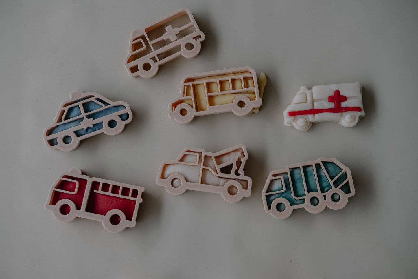 Service Vehicle Eco Cutter™ Play Doh or Cookie Dough Cutter Set