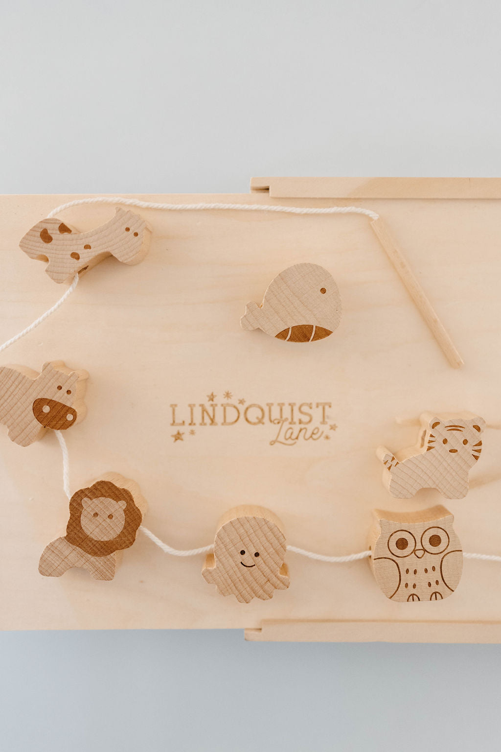 Animal Blocks with Lacing String – Lindquist Lane