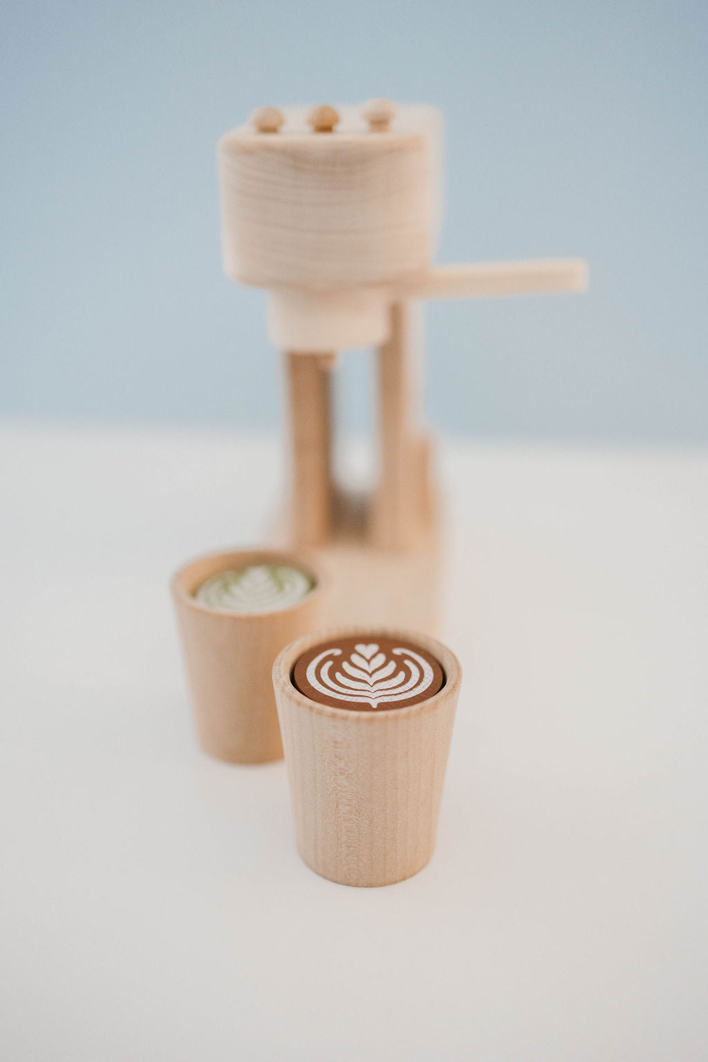 Wood Espresso Coffee Maker Toy Set