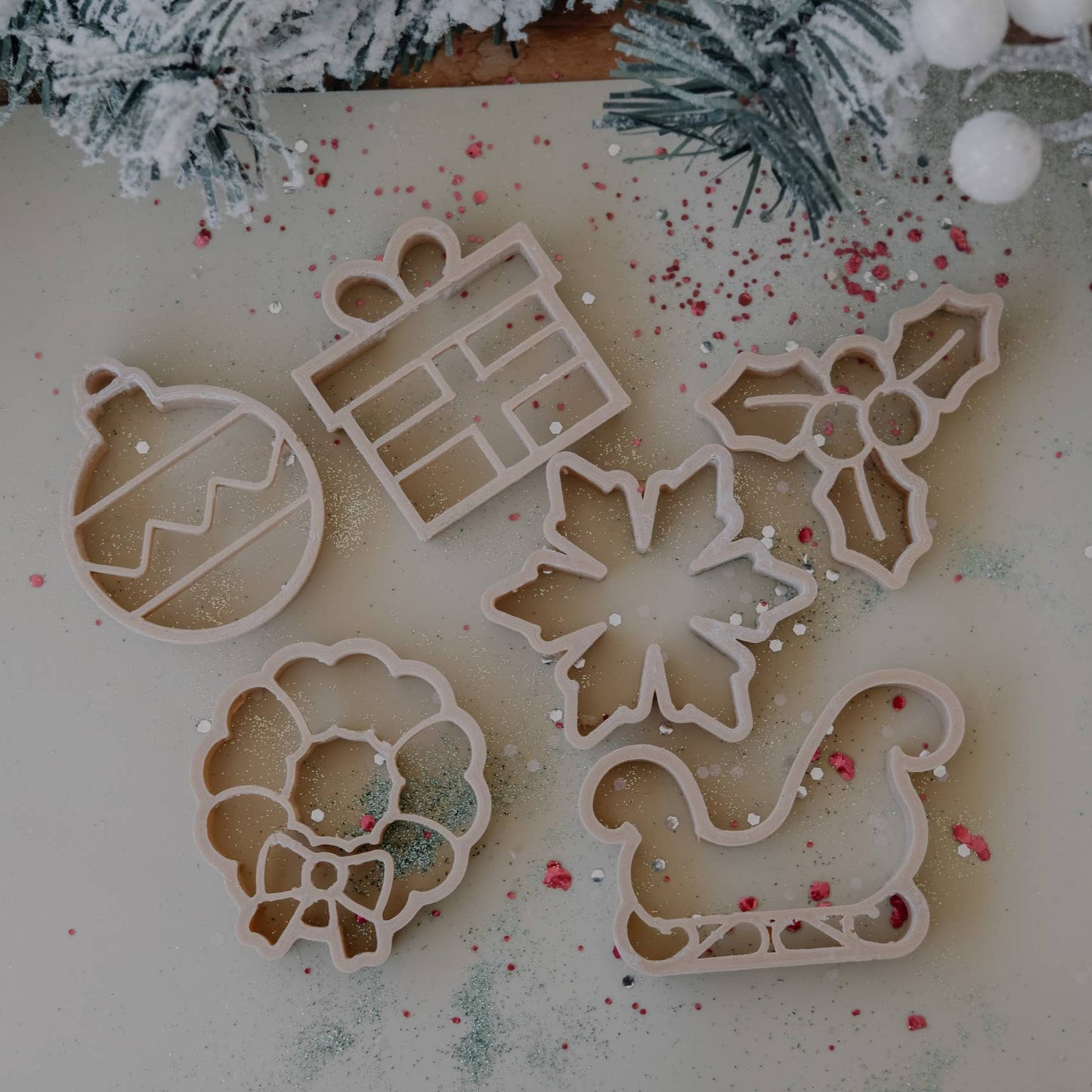 Christmas Eco Cutter™ Play Doh or Cookie Dough Cutter Set