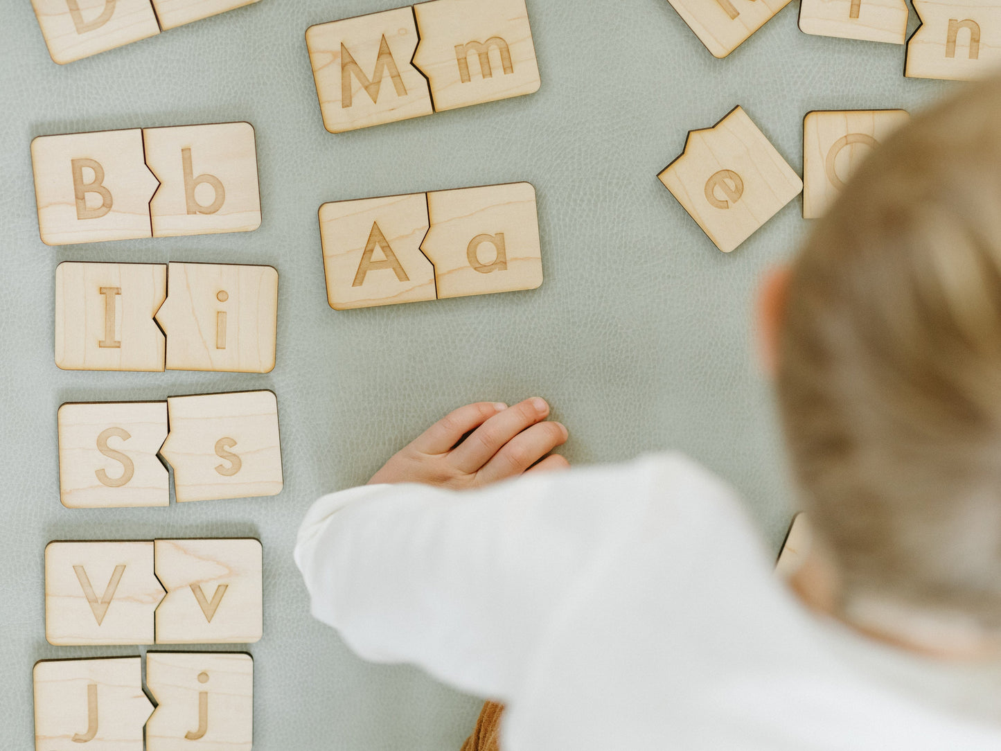 Wooden Alphabet Puzzle Uppercase & Lowercase Matching Game