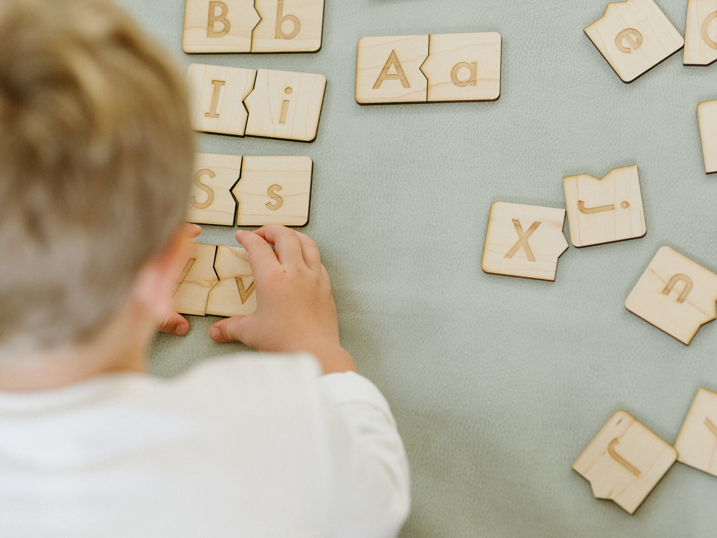 Wooden Alphabet Puzzle Uppercase & Lowercase Matching Game