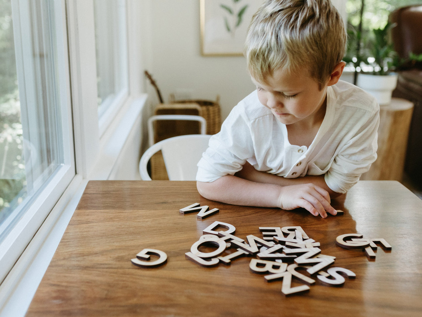 Wooden Alphabet Set Wood Letters & Movable Alphabet in Maple