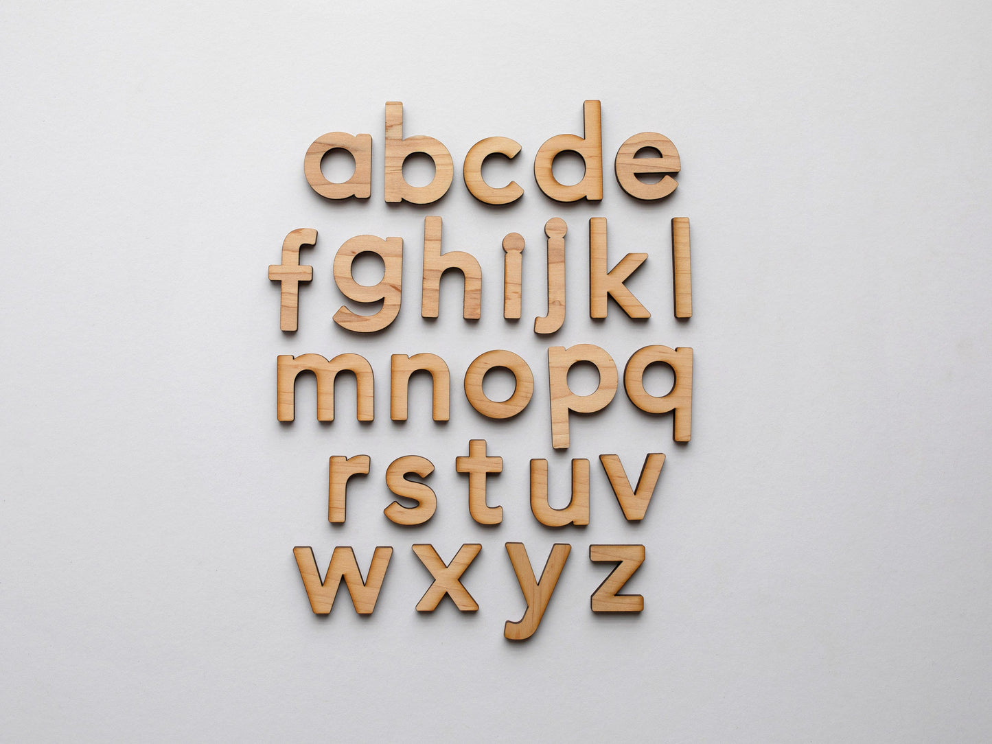 Wooden Alphabet Set Wood Letters & Movable Alphabet in Maple