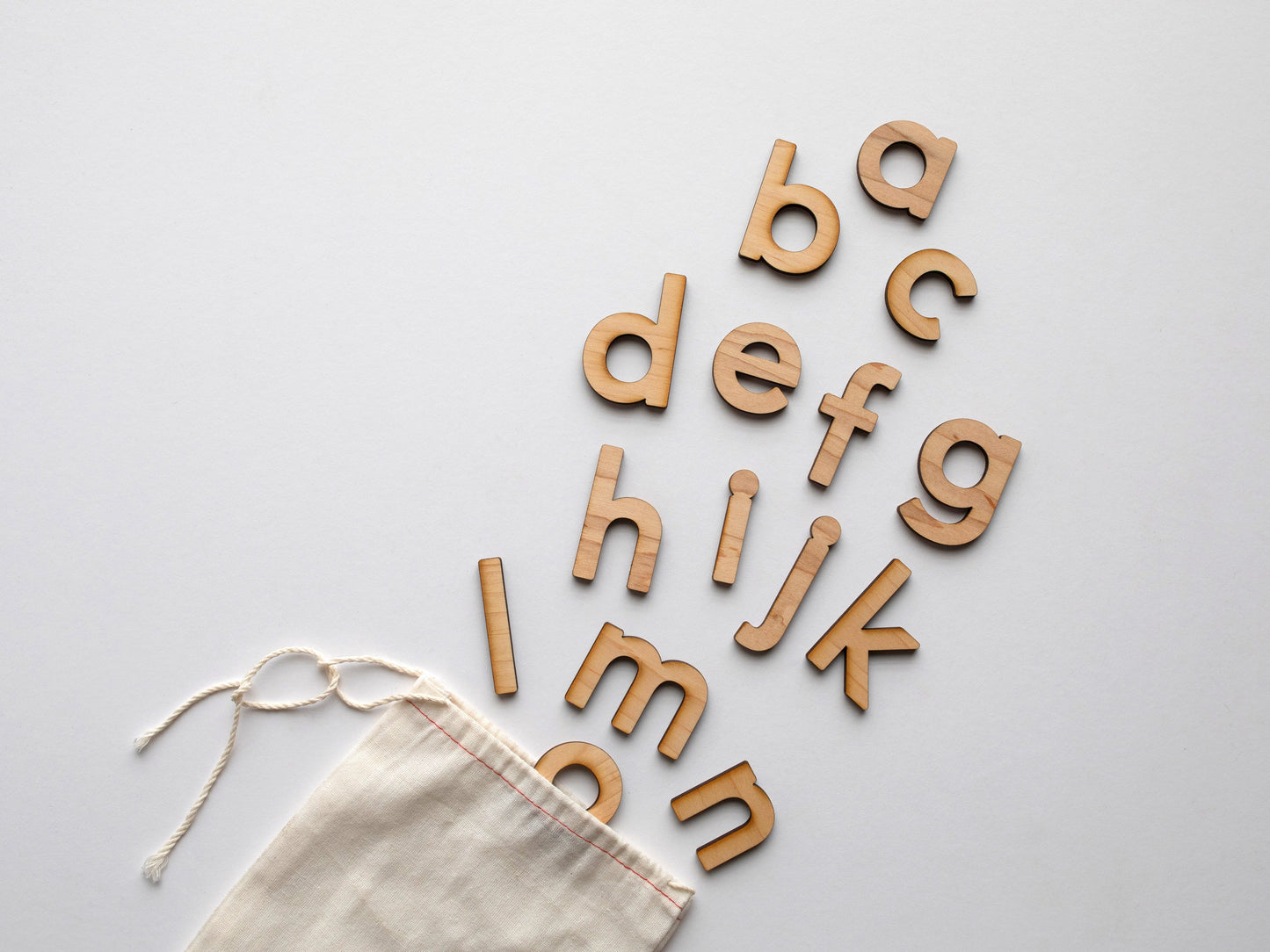 Wooden Alphabet Set Wood Letters & Movable Alphabet in Maple