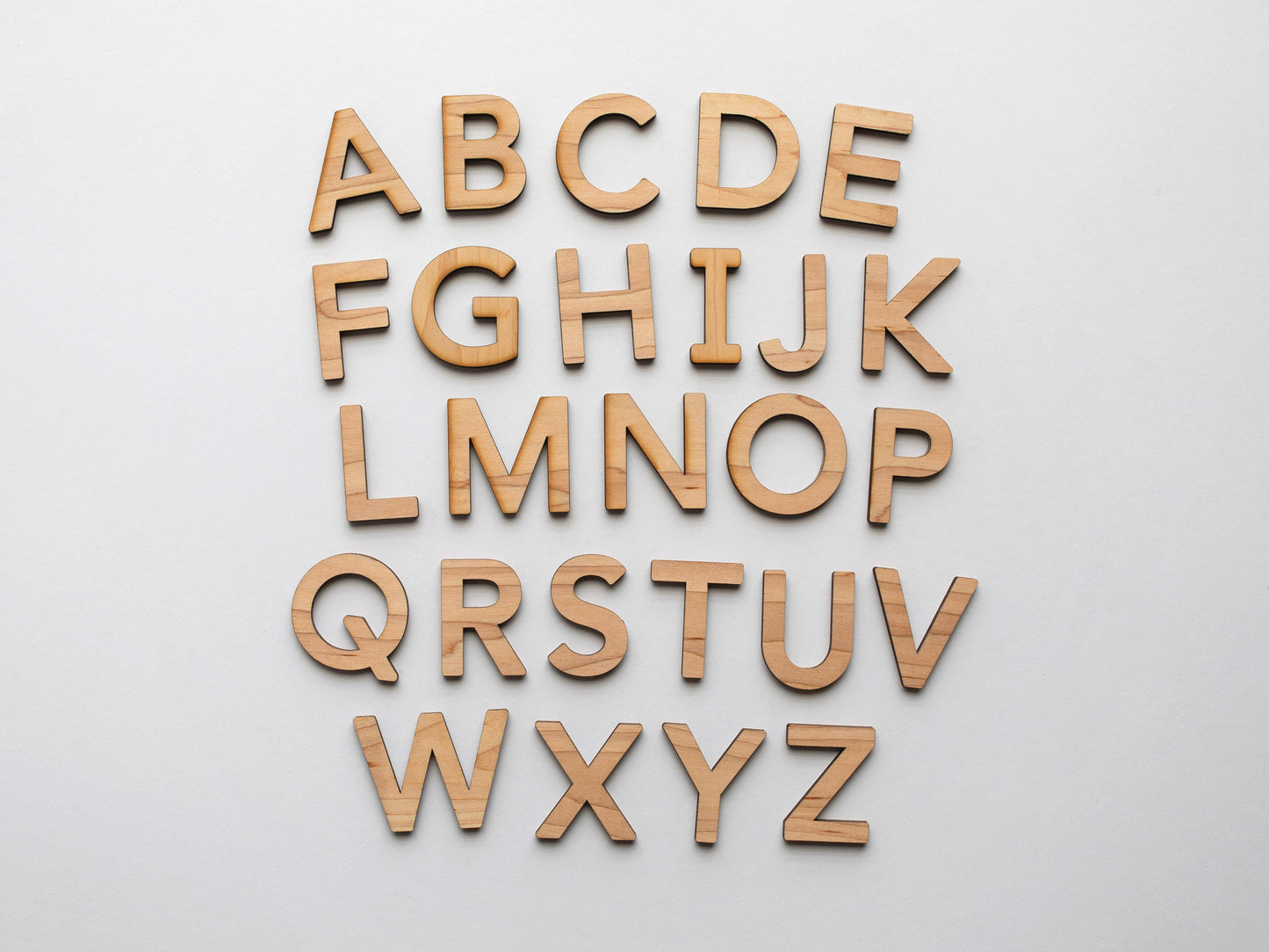 Wooden Alphabet Set Wood Letters & Movable Alphabet in Maple