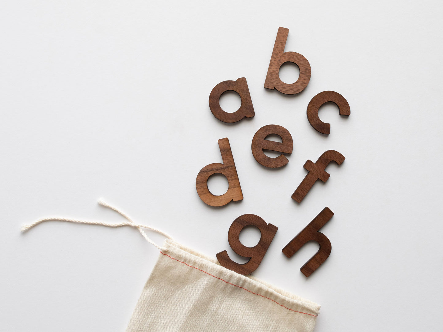 Wooden Alphabet Set Wood Letters & Movable Alphabet in Walnut