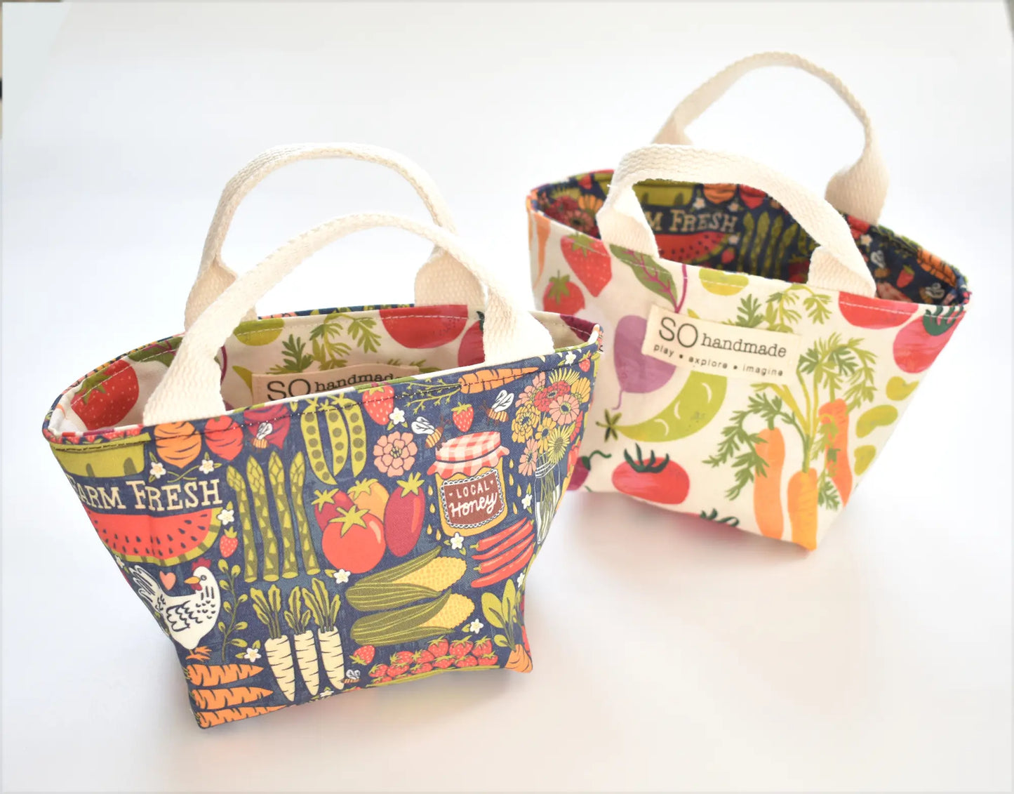 Reversible Mini Tote Bag for Toddlers & Kids