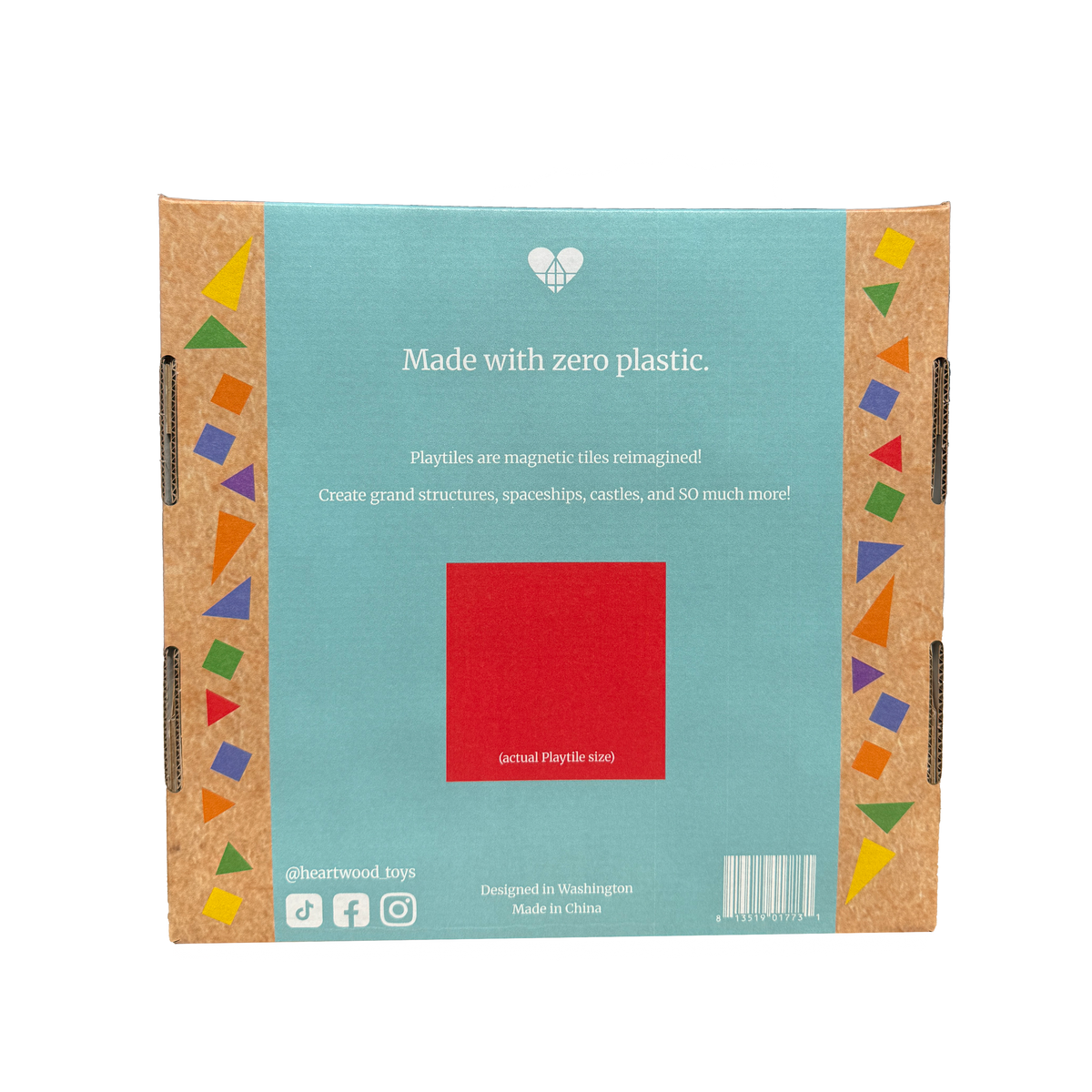 Magnetic Wooden Playtiles – 32-Piece Set