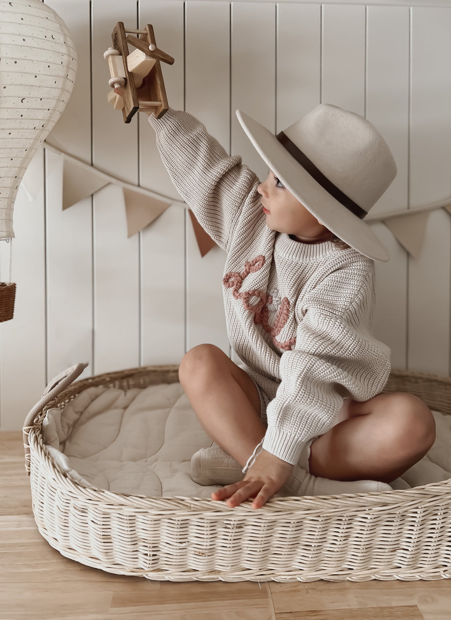 Amish Crafted Wooden Toy Airplane with Kid-Safe Finish