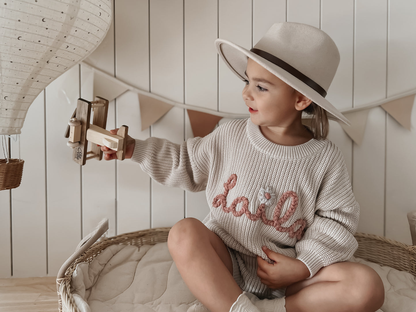 Amish Crafted Wooden Toy Airplane with Kid-Safe Finish