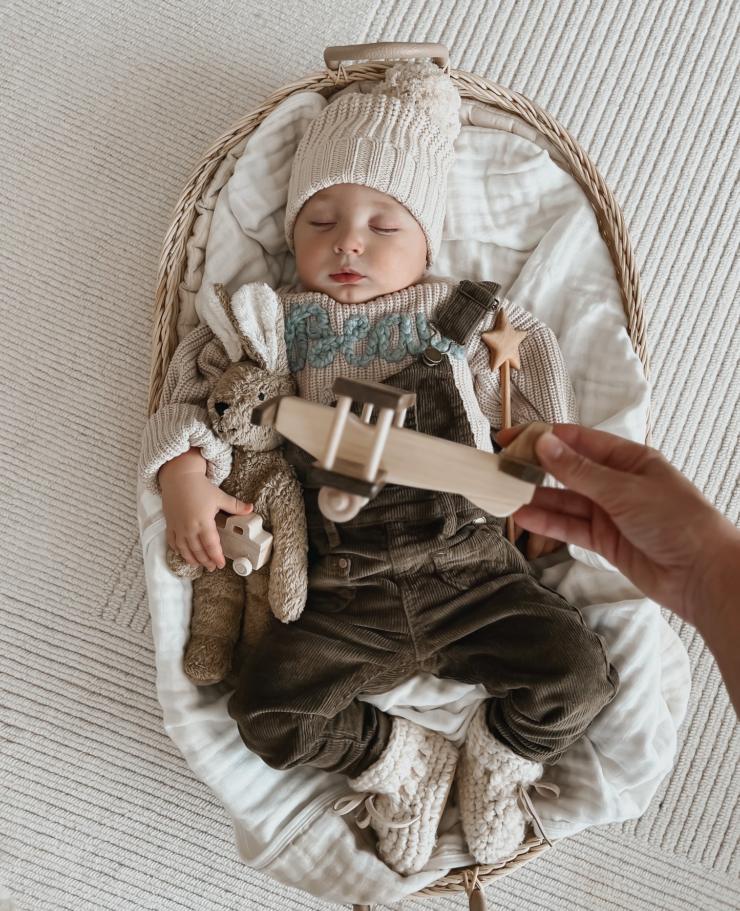 Amish Crafted Wooden Toy Airplane with Kid-Safe Finish