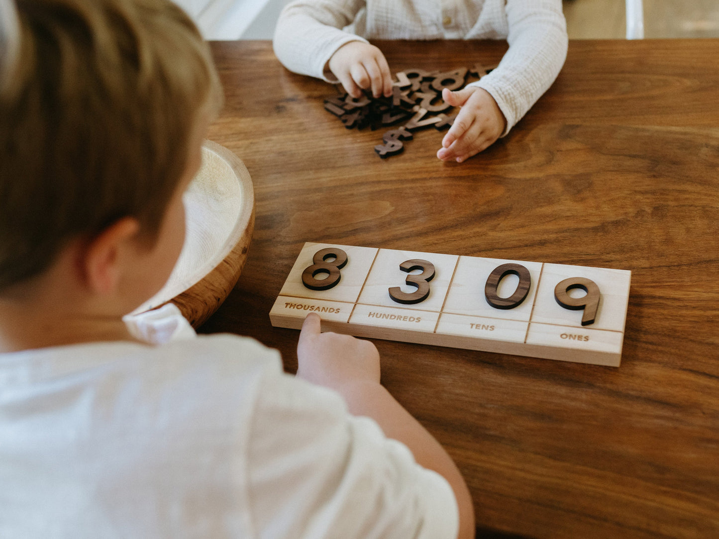 Wooden Place Value Board from Ones to Thousands