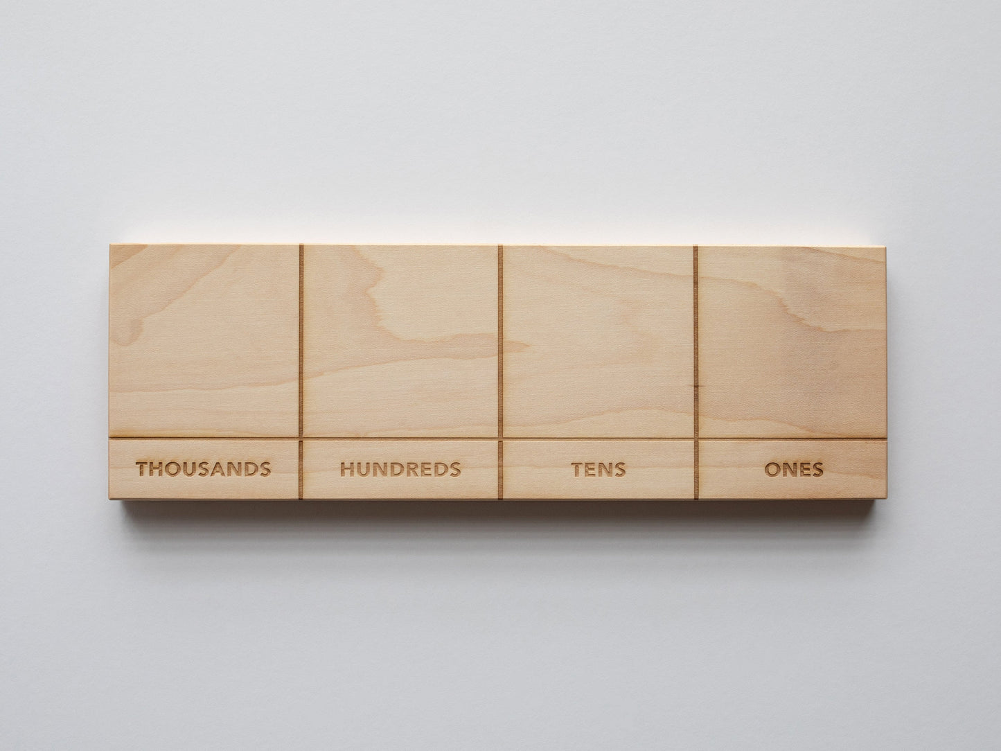 Wooden Place Value Board from Ones to Thousands