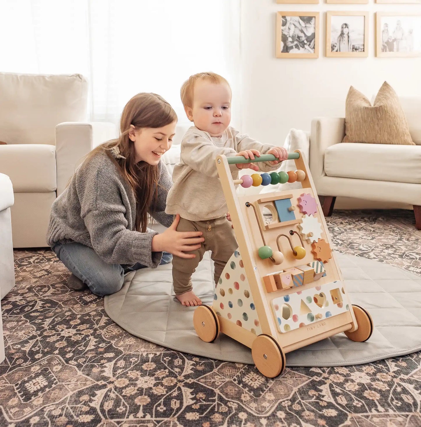 Natural Wooden Baby Walker