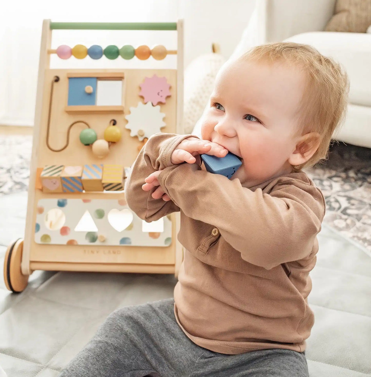 Natural Wooden Baby Walker