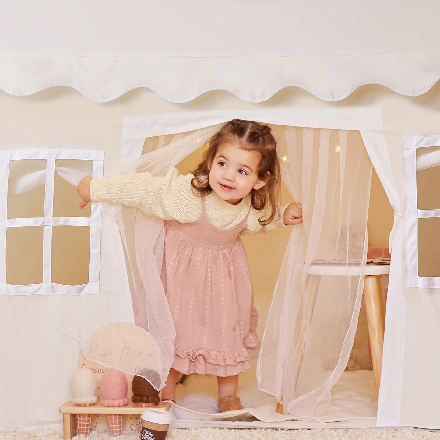 Natural Cream Indoor Tent for Kids