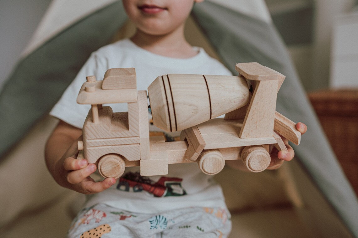 Concrete Mixer Wooden Toy