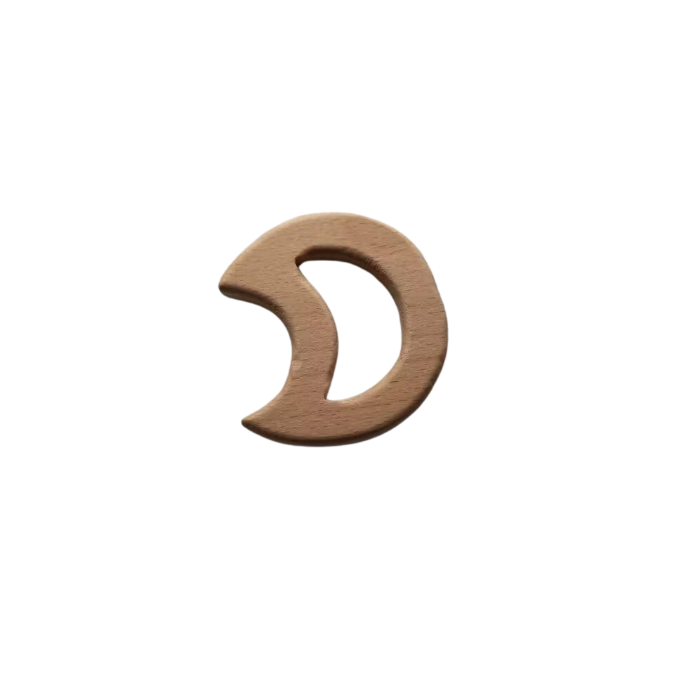 Wood Baby or Infant Gift Moon Teether