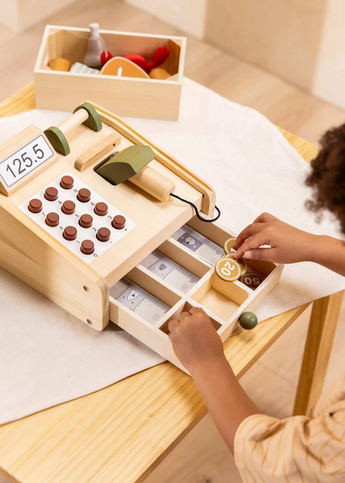 Coco Village Wooden Cash Register Play Toy