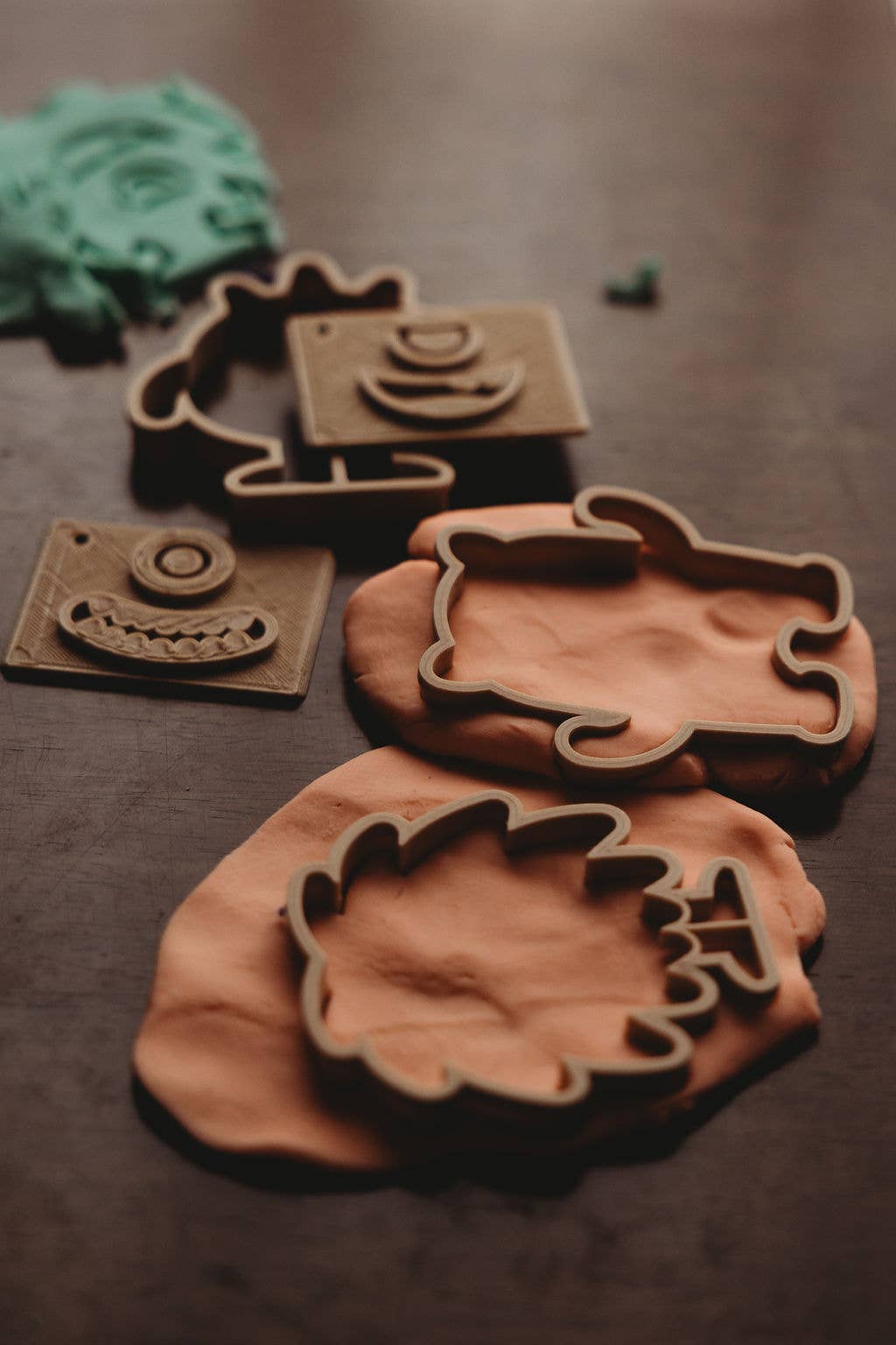 Halloween Monster Playdough or Cookie Dough Eco Stamp Set