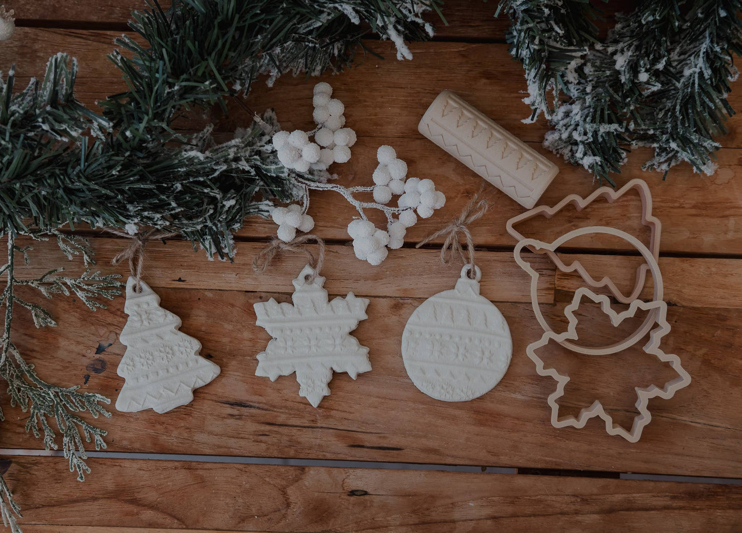 Christmas Ornament Eco Cutter™ Play Doh or Cookie Dough Cutter Set