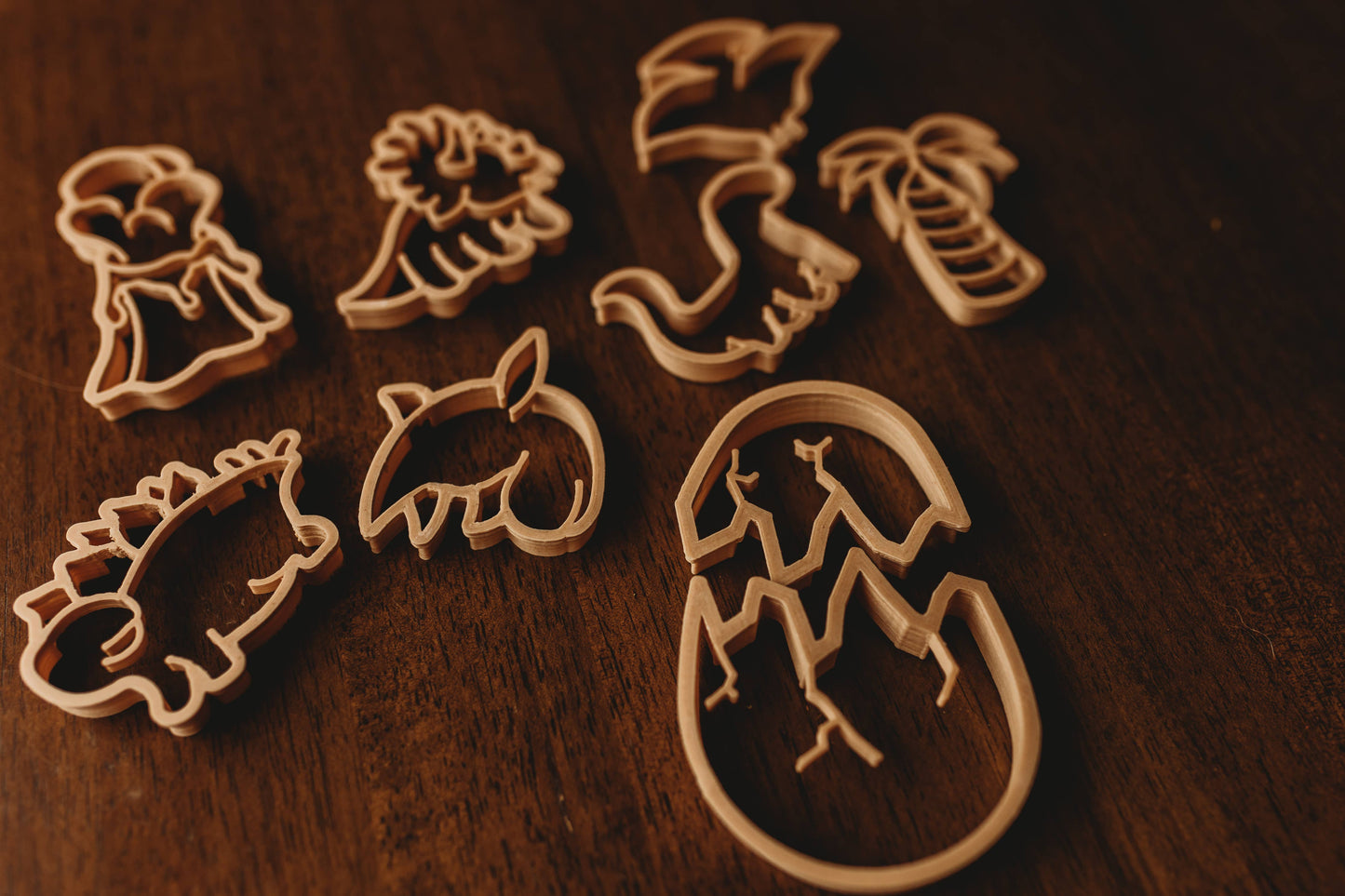 Set of 8 Mini Baby Dinosaur Eco Cutter™ Play Doh or Cookie Dough Dino Cutter Set