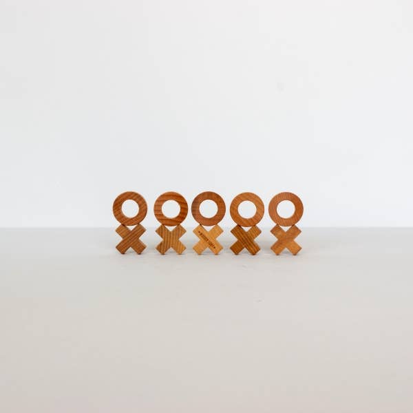 Wood Tic Tac Toe in a Bag by Wooden Story
