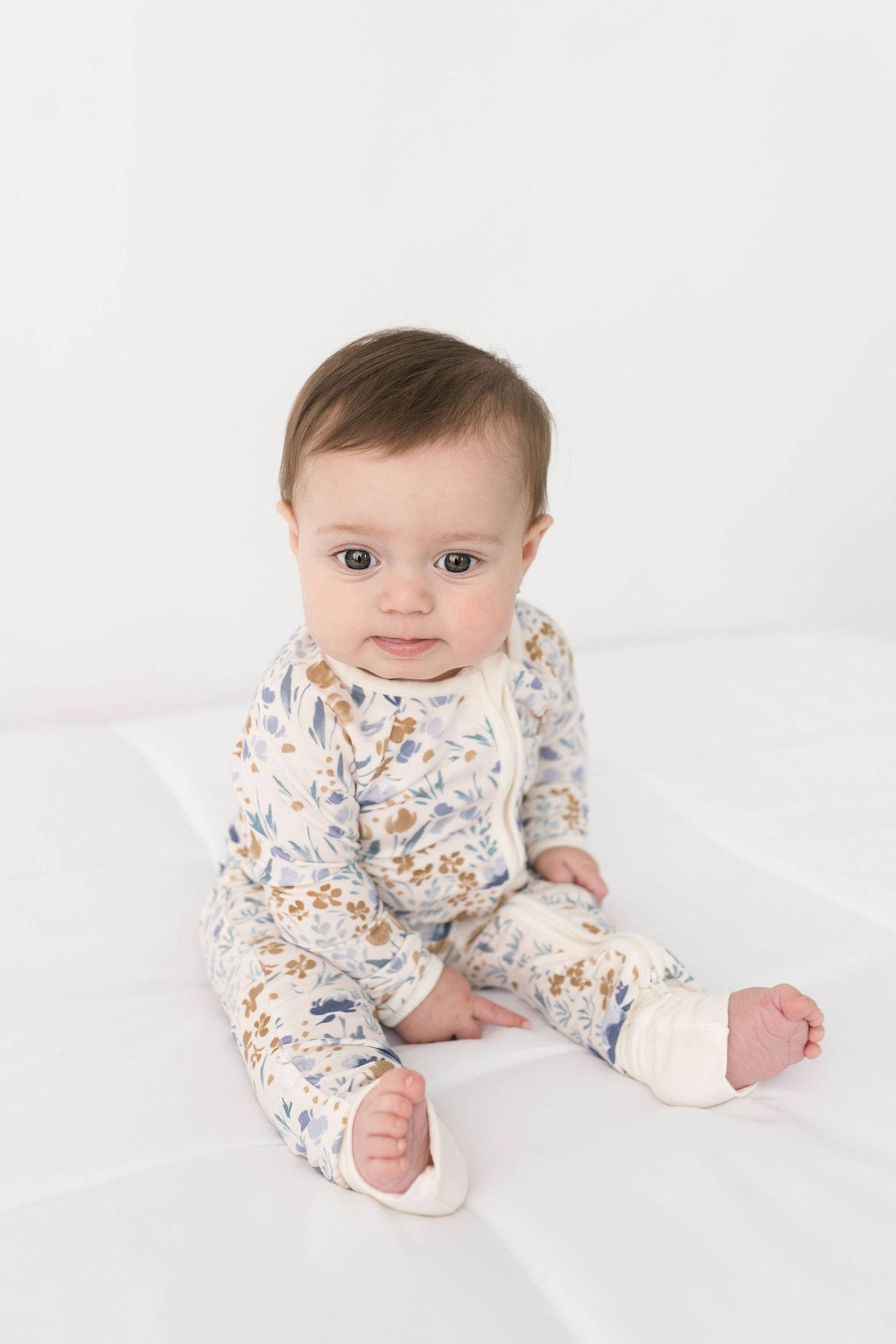 Watercolor Floral Bamboo Pajama Jumpsuit