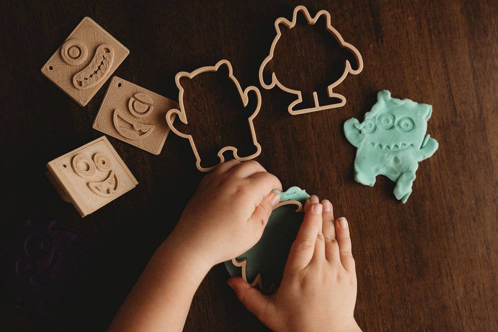 Halloween Monster Playdough or Cookie Dough Eco Stamp Set