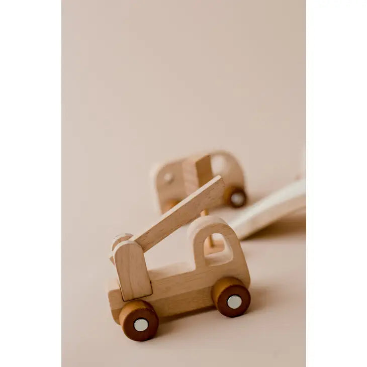Wooden Vehicle Play Set with 7 Toy Cars
