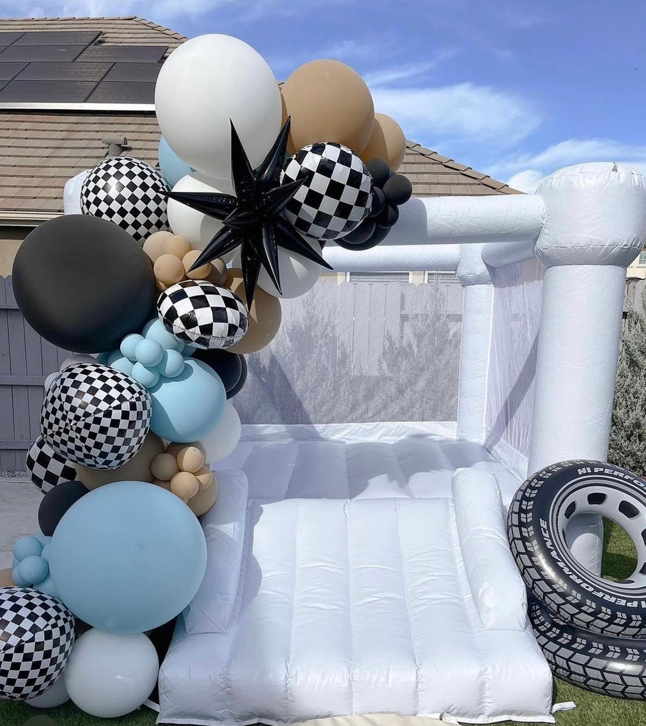 Mini Leo - Muted Blue Bounce House