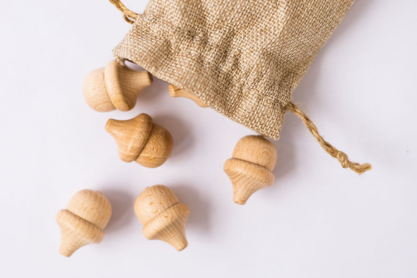Wooden Counting Trays with Acorns