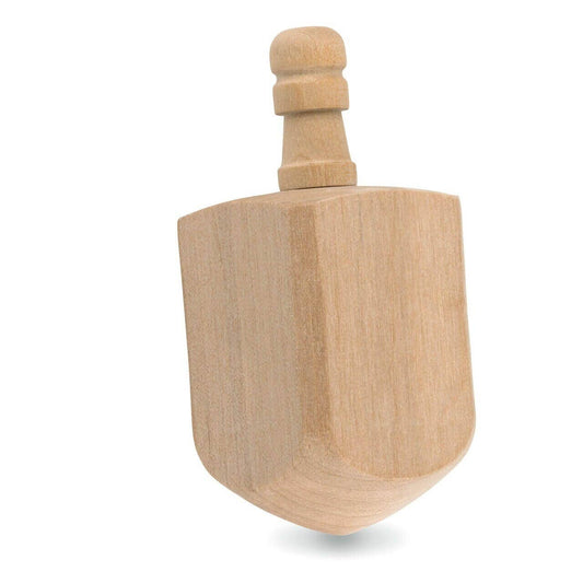 Wooden dreidel top, blank