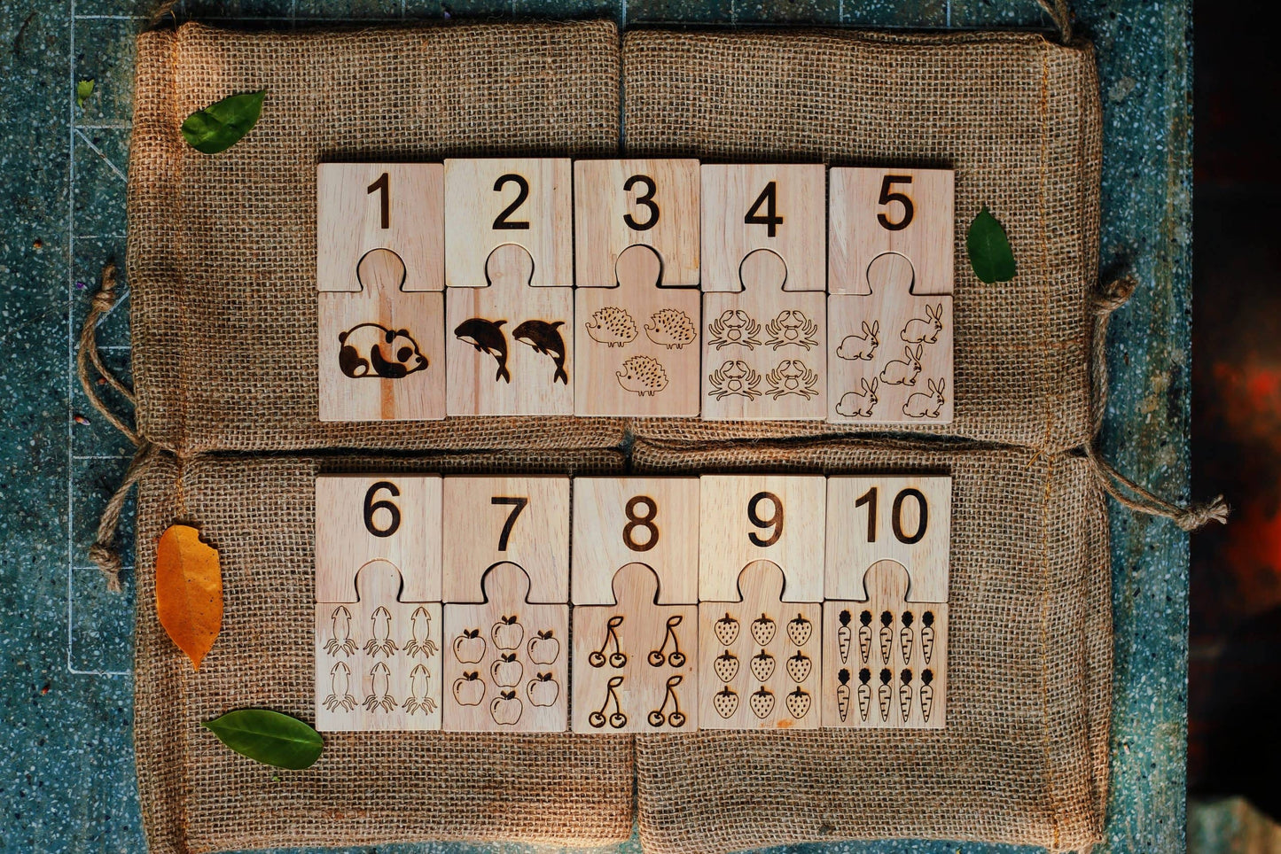 Counting Addition and Number Sense Wooden Jigsaw Puzzle