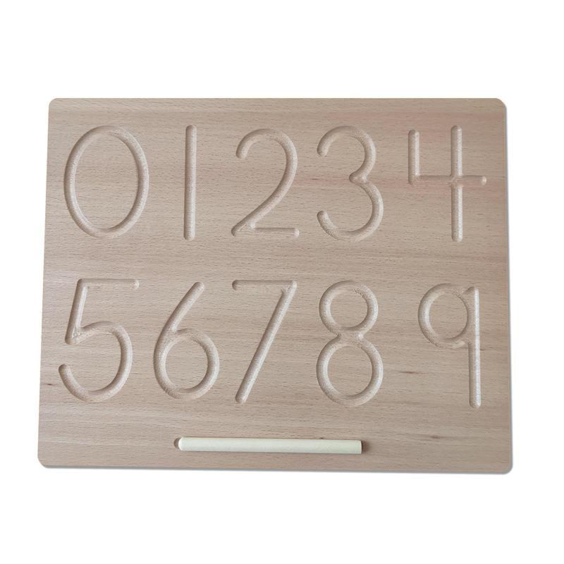 Wooden Tracing Board with numbers 0-9