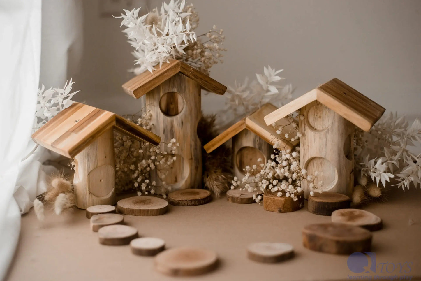 Tree Log Houses Set of 4