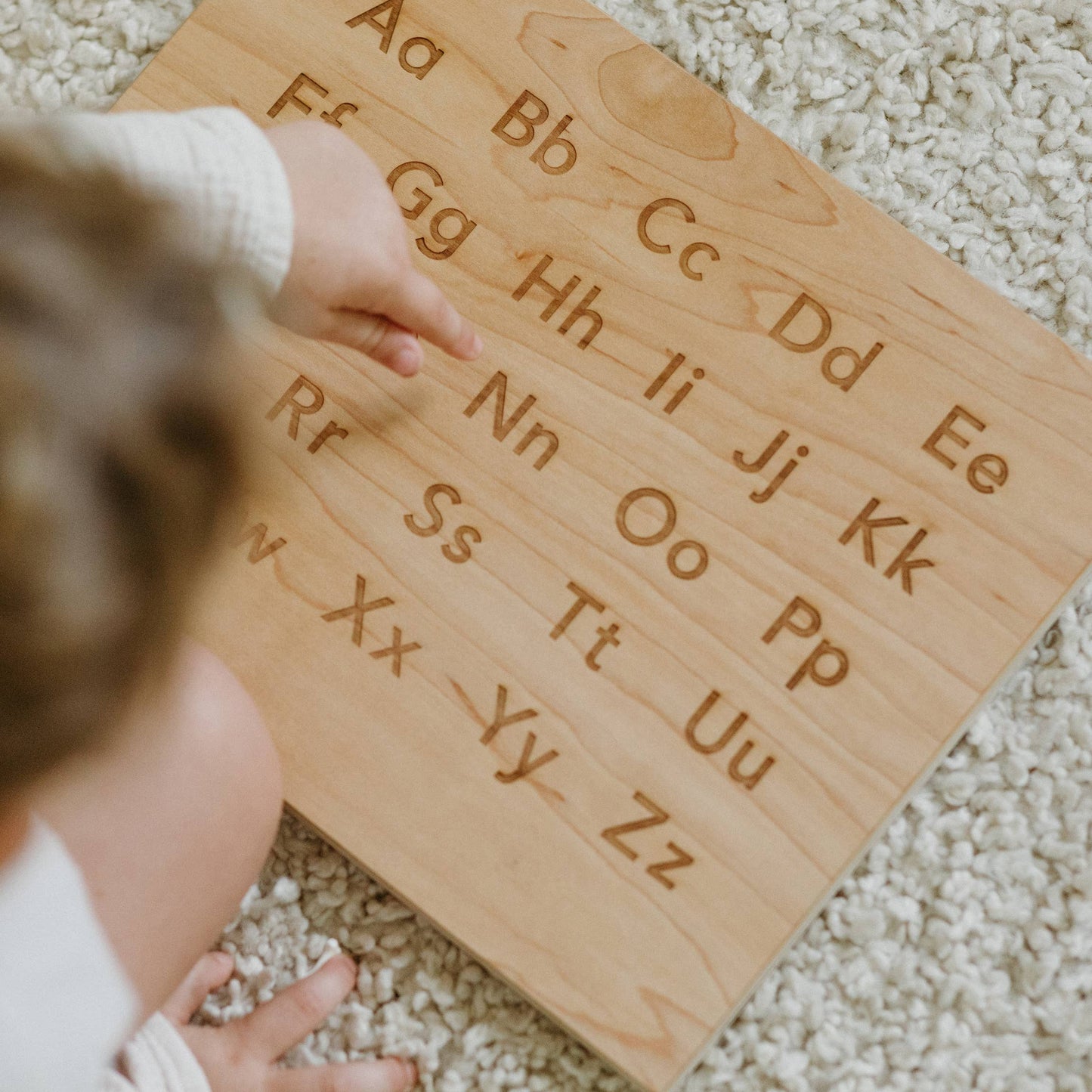 Wooden Uppercase and Lowercase Alphabet Manuscript Board - Stand Included