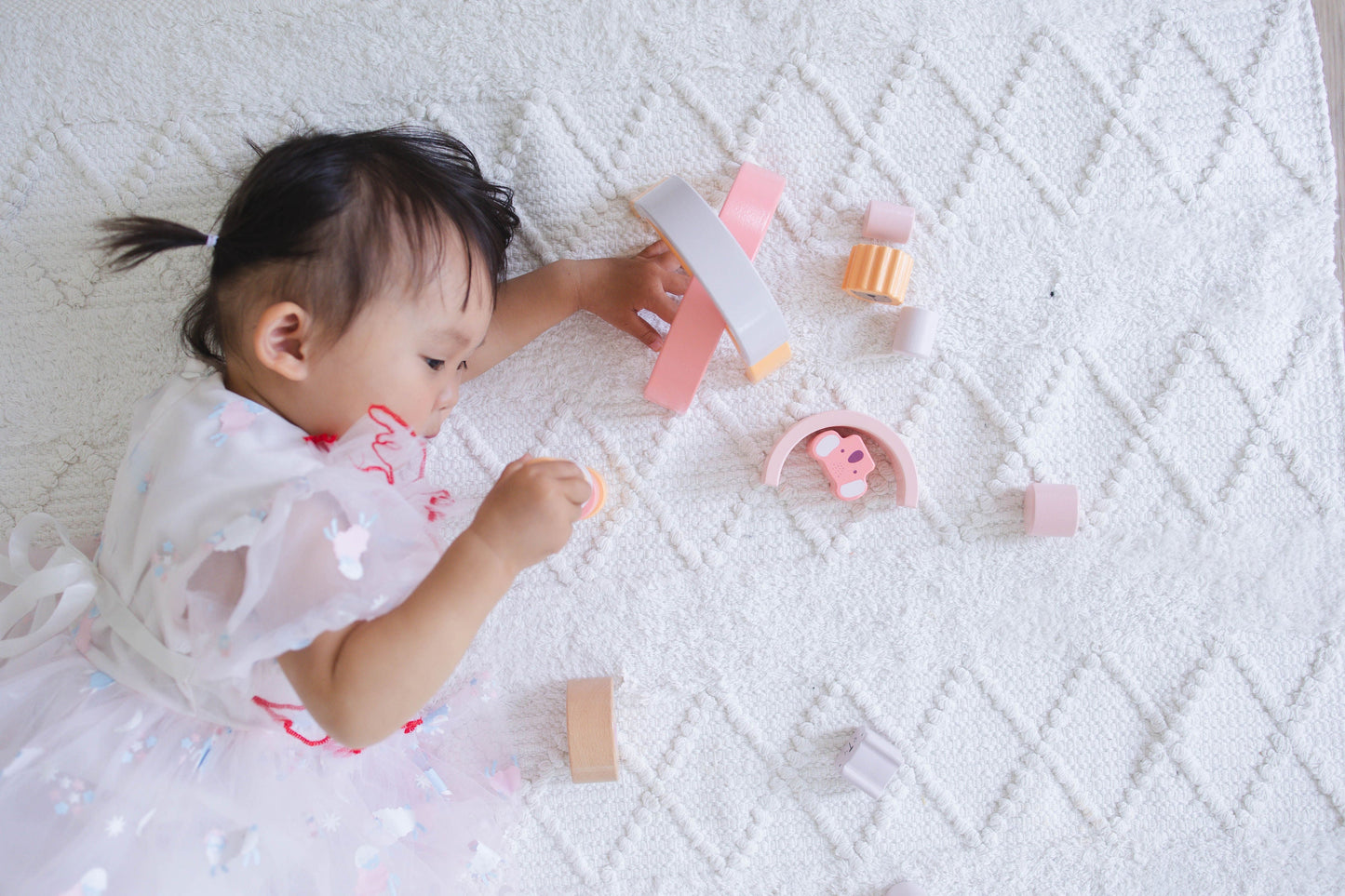 Pink Animal Rainbow Stacking Toy