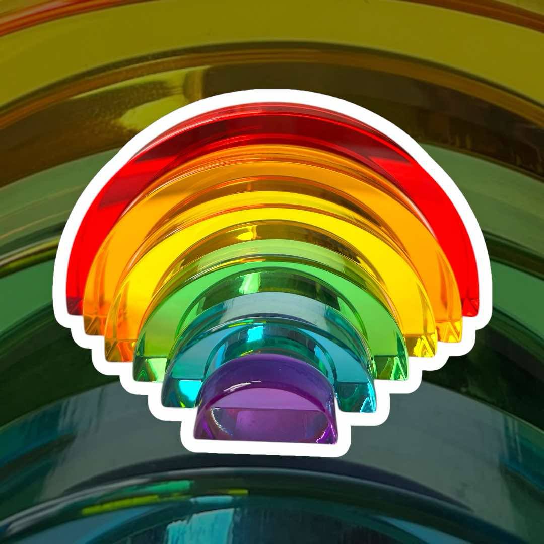 6-Piece Small Crystal Clear Rainbow Lucite Blocks – High Transparency Acrylic