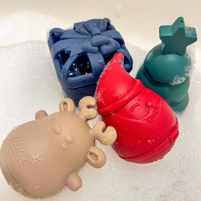 Holly Jolly Christmas Silicone Bath Toys