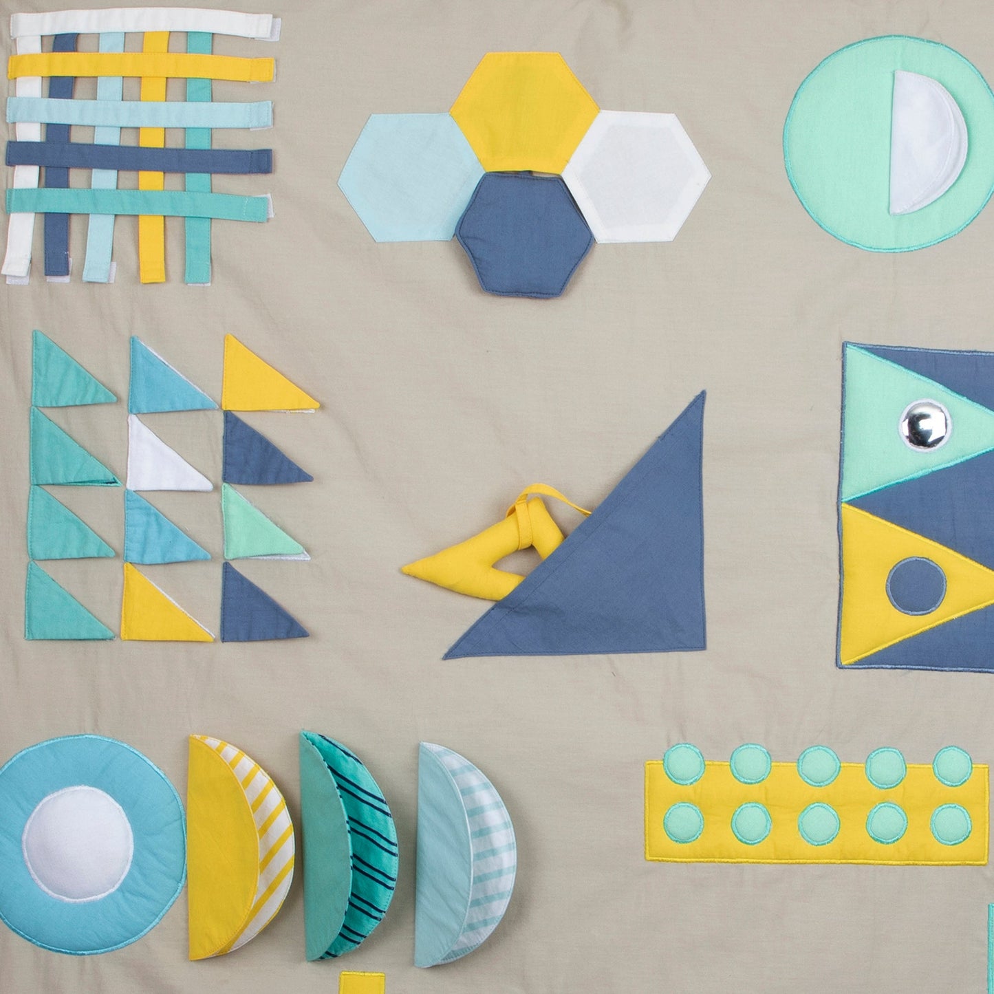 Shapes baby play mat.